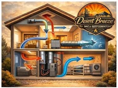 Commercial rooftop HVAC units installed on an industrial building